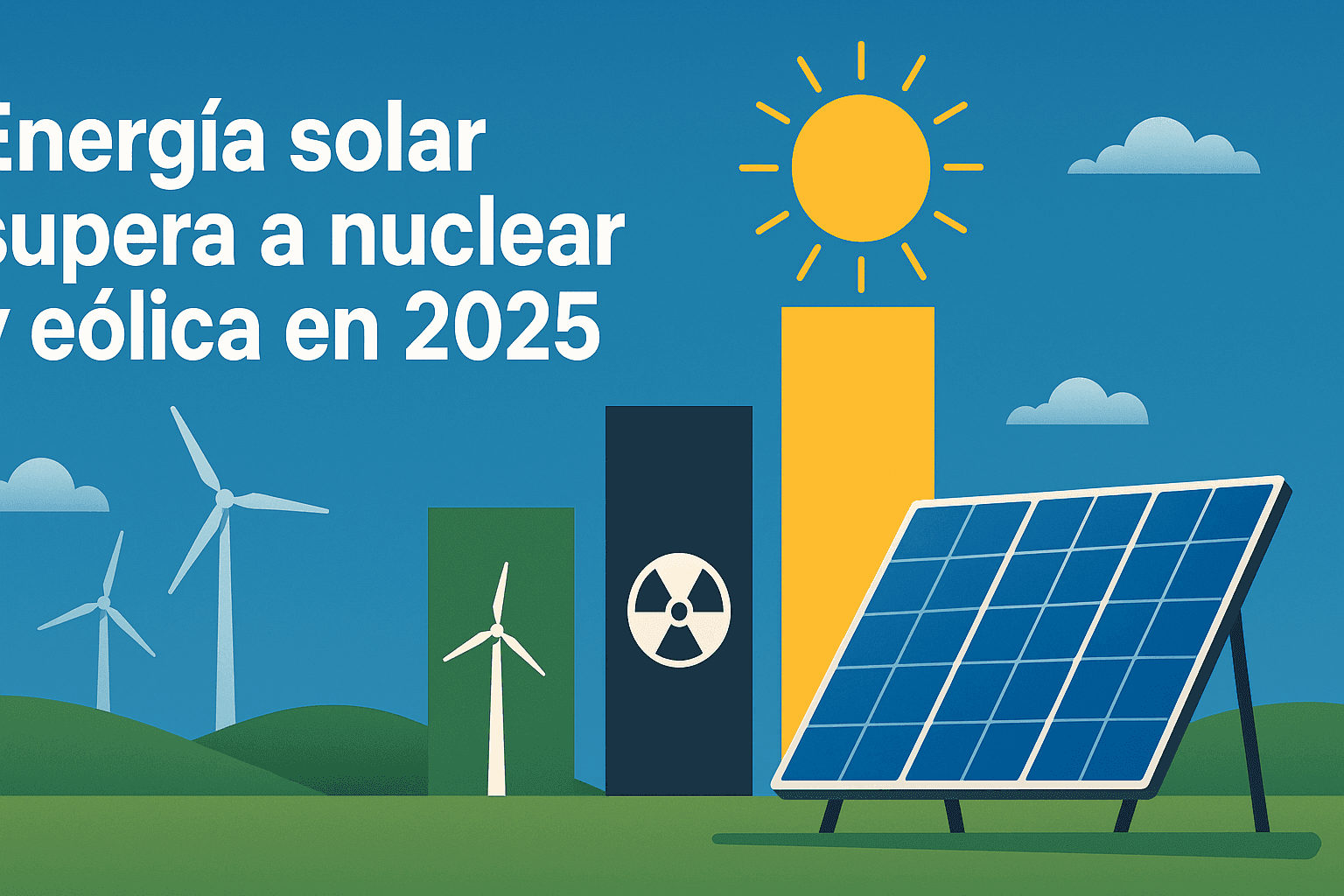 Energía solar supera a nuclear y eólica en 2025