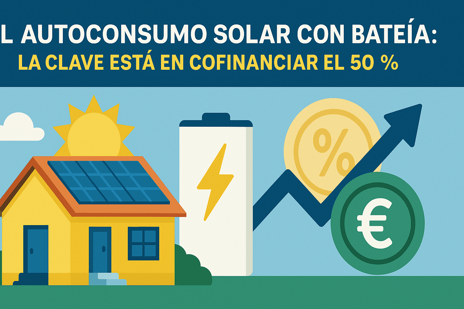 El autoconsumo solar con batería: la clave está en cofinanciar el 50%