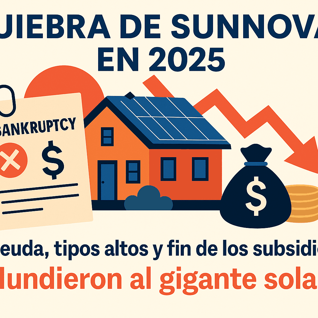 ¿Qué significa el “lifeline” de 90 millones $ y cómo llegó Sunnova a la bancarrota?