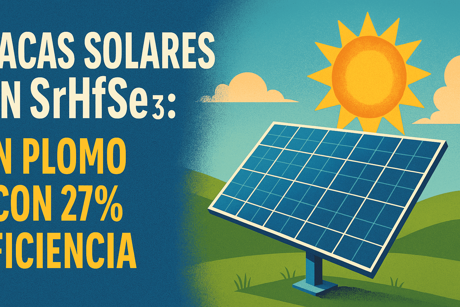 Placas solares con SrHfSe3: el futuro sin plomo y con eficiencia del 27%